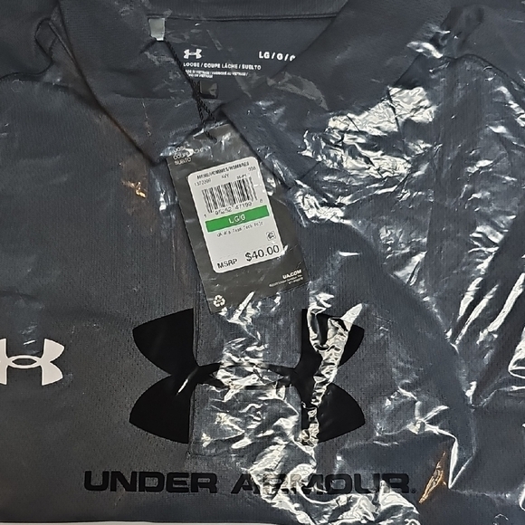 NWT Under Armour Gray Polo Shirt Sz L - Picture 2 of 11